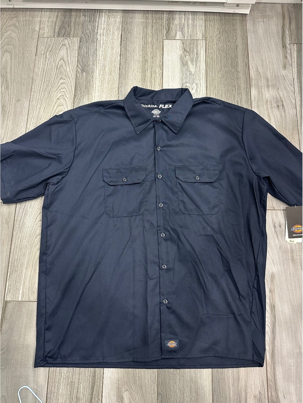 Dickies FLEX Men's Work Shirt Short Sleeve 2XL Navy Blue